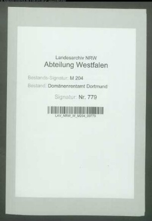 Ablösung einer Geldabgabe durch Heinrich Althoff in Benninghofen (Stadt Dortmund)