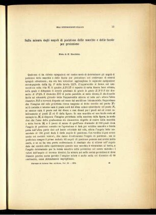 Sulla misura degli angoli di posizione delle maccMe e delle facole per proiezione