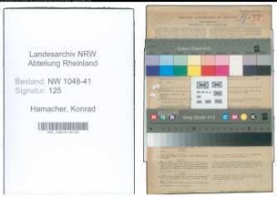Entnazifizierung Konrad Hamacher , geb. 11.05.1885 (Polizist)