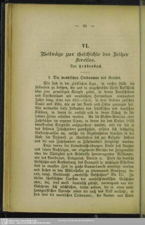 VI [IV]. Beiträge zur Geschichte des Zeitzer Kreises