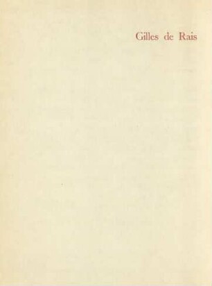 Gilles de Rais