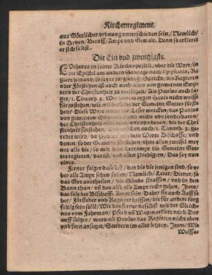 Die Ein und zwentzigste. - Die Dreissigste.