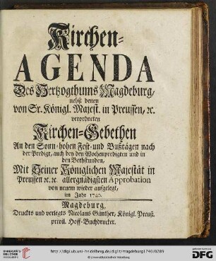 Kirchen-Agenda
