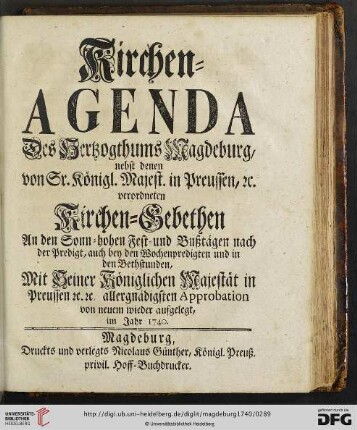 Kirchen-Agenda