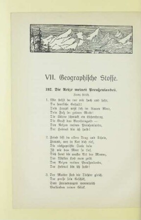 VII. Geographische Stoffe