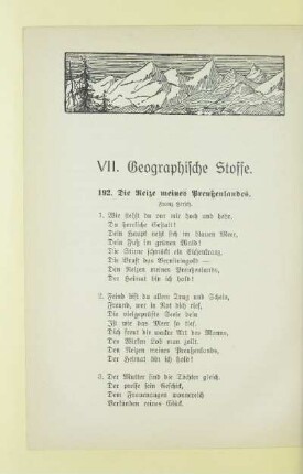 VII. Geographische Stoffe