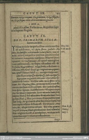 Caput IX. De Y, Primarum Syllabarum ancipiti
