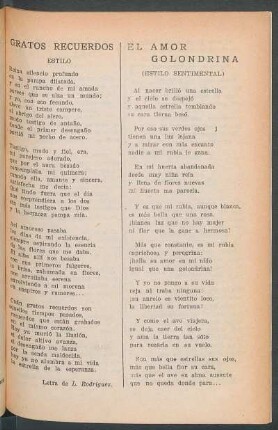 El amor golodrina : (Estilo sentimental)