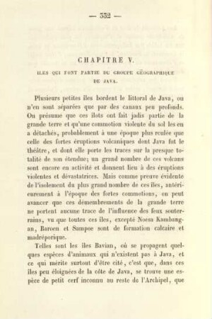 Chapitre V. Iles qui font partie du groupe geographique de Java