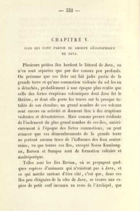 Chapitre V. Iles qui font partie du groupe geographique de Java