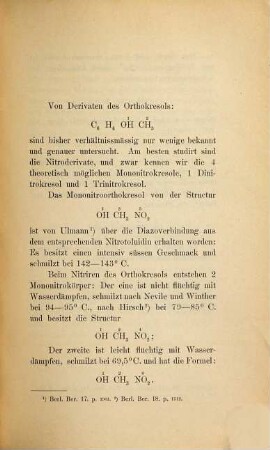 Ueber Halogen-Derivate und Sulfonsäuren des Ortho-Kresols