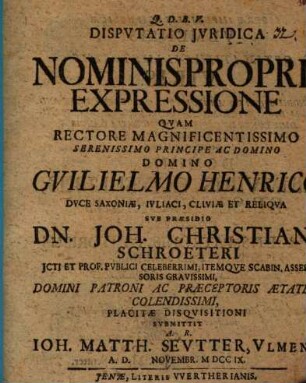 Disputatio iuridica de nominis proprii expressione