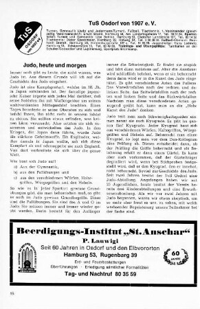 Judo, heute und morgen