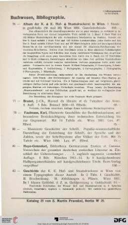 8-28 Buchwesen, Bibliographie (Nr.76-420)