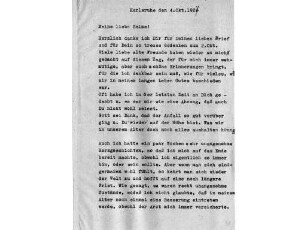 Brief von Agathe Thoma an Selma Schroedter, Tochter von Adolf und Alwine Schroedter