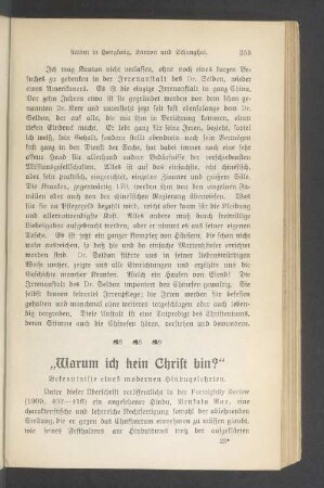 ,,Warum ich kein Christ bin?"
