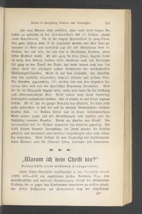 ,,Warum ich kein Christ bin?"