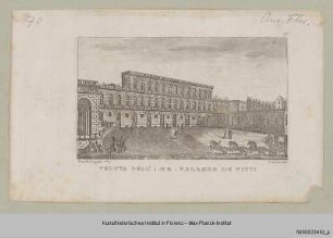 Veduten von Florenz : Vedute des Palazzo Pitti in Florenz
