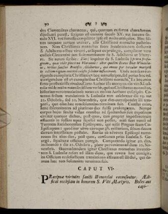 Caput VI. - Caput. XI.