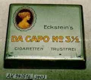 Blechdose für 20 Stück "Eckstein's DA CAPO No 3 1/2 CIGARETTEN TRUSTFREI"