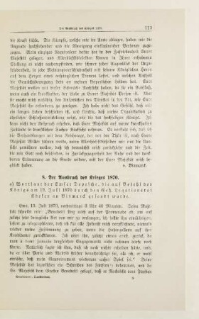 8. Der Ausbruch des Krieges 1870