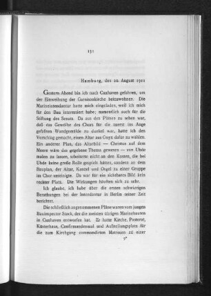 Hamburg, den 20. August 1911