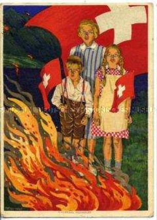 Postkarte zur Schweizer Bundesfeier 1930
