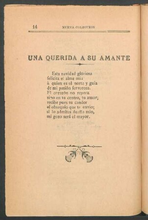 Una querida á su amante