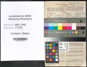 Entnazifizierung Stefan Contzen , geb. 31.10.1888 (Landwirt)