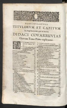 Nomenclatura Titulorum et capitum