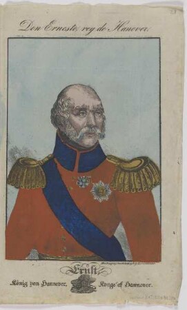 Bildnis des Ernst, König von Hannover