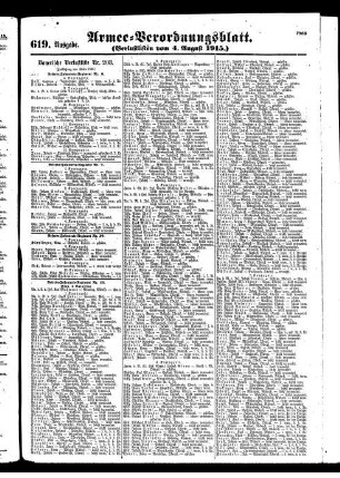 619. Ausgabe. Mittwoch, 4. August 1915