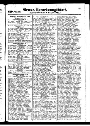 619. Ausgabe. Mittwoch, 4. August 1915