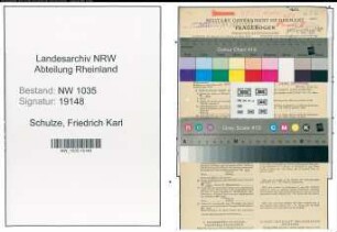 Entnazifizierung Friedrich Karl Schulze , geb. 24.06.1894 (Kaufmaennischer Angestellter)