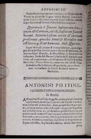 Antonini Pii Itinerarium cum commentariis Annii