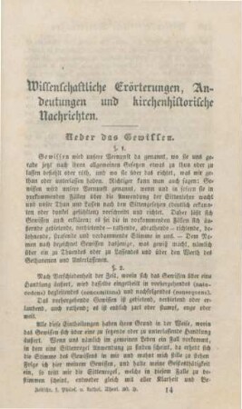 209-244 Wissenschaftliche Erörterungen, Andeutungen und kirchenhistorische Nachrichten