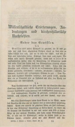 209-244 Wissenschaftliche Erörterungen, Andeutungen und kirchenhistorische Nachrichten