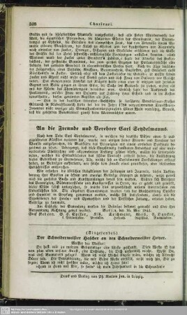 Der Schneidermeister Hascher an den Schneidermeister Hoyer - Meister der Meister