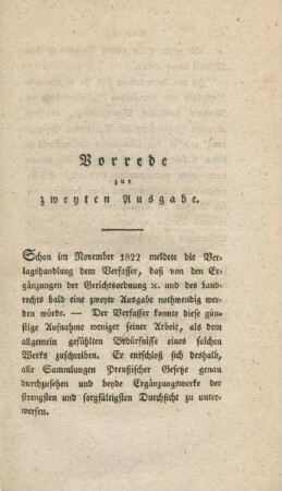Vorrede zur zweyten Ausgabe