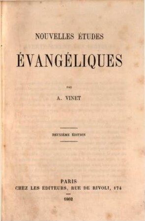 Nouvelles études évangéliques