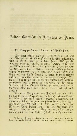 Aelteste Geschichte der Burggrafen von Dohna