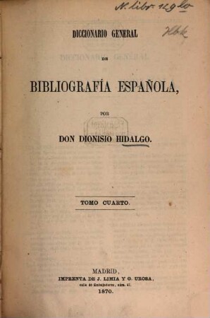 Diccionario general de bibliografía española, 4. Los amigos - Themis