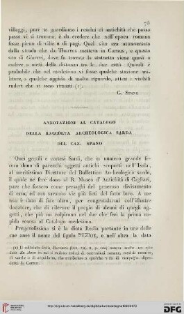 6: Annotazioni al catalogo della raccolta archeologica sarda del can. Spano