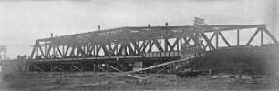 Bau der Eisenbahnbrücke (Nummer 110) über den Mittellandkanal bei Lohnde
