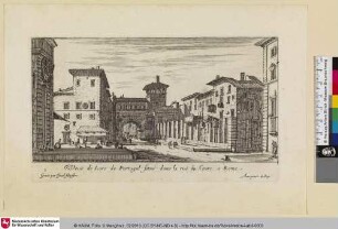 Veuë de Larc de Portugal situé dans la ruë du Cours a Rome