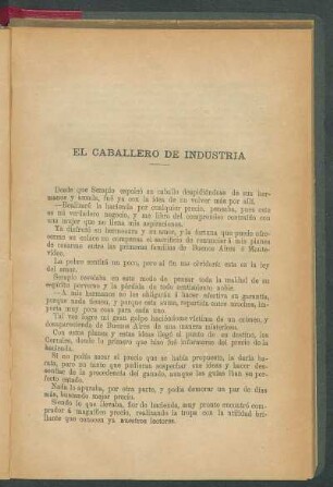 El caballero de industria