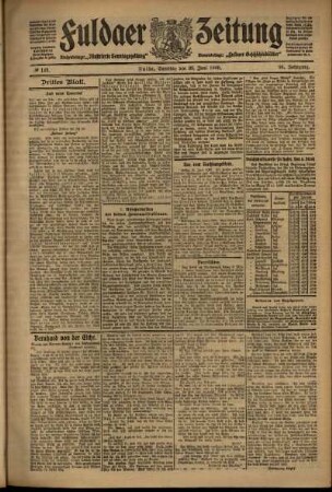 Dritte Ausgabe vom Samstag, den 26. Juni 1909.