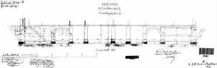 Schorndorf: Empfangsgebäude Verwaltungsgebäude Fundament (Längsschnitt HH)