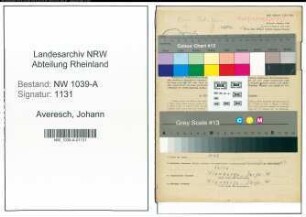 Entnazifizierung Johann Averesch , geb. 30.09.1918 (Maurer)