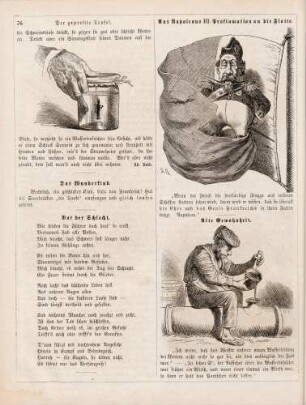 "Der geprellte Teufel" "Aus Napoleons III. Proklamation an die Flotte" "Alte Gewohnheit"